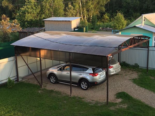 Арочный навес для двух машин